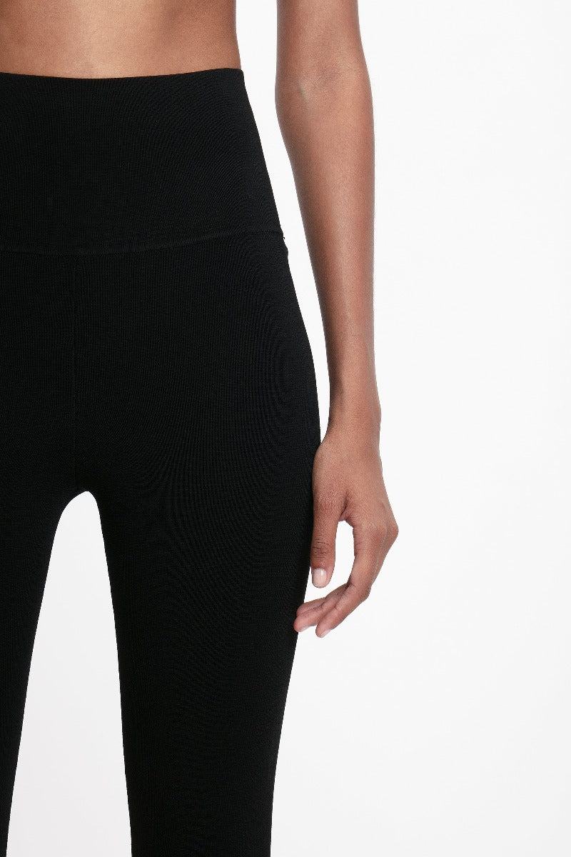 Vb Body Split Front Leggings - Black