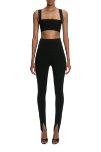 Vb Body Split Front Leggings - Black