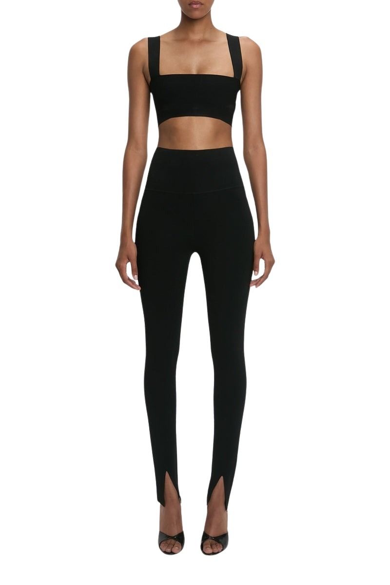 Vb Body Split Front Leggings - Black