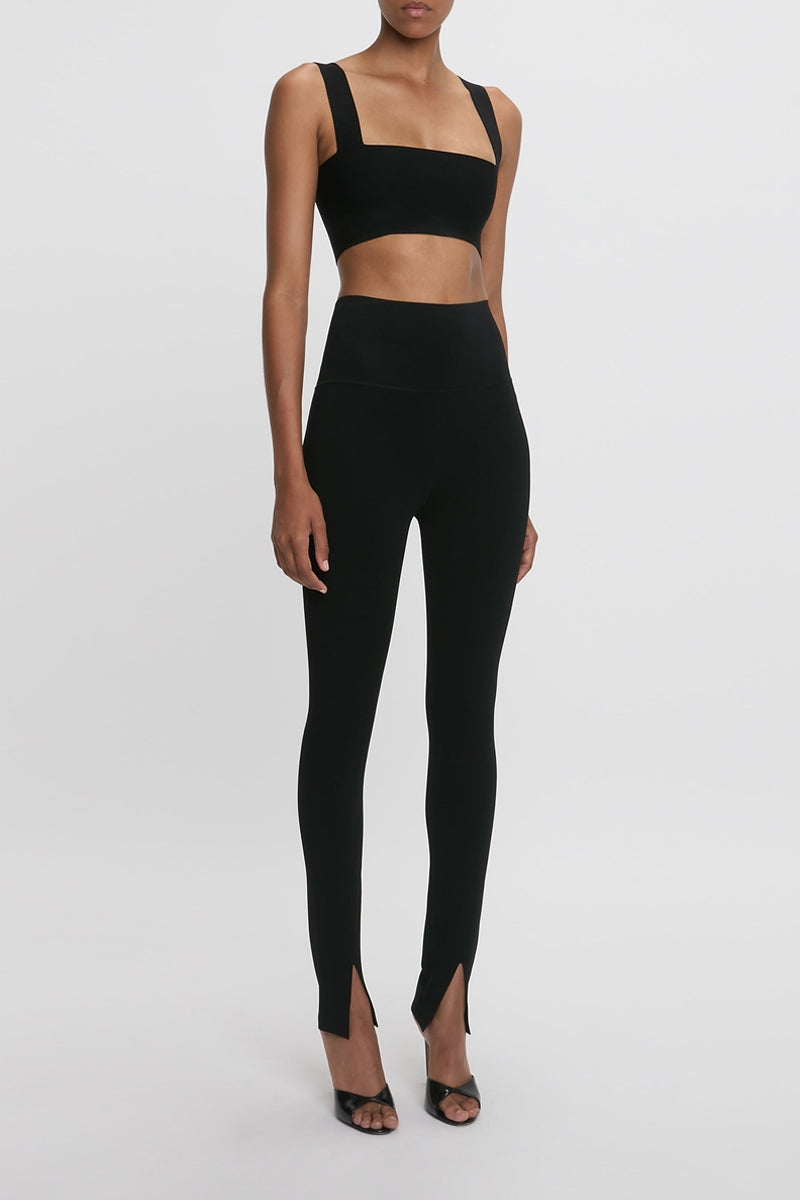 Vb Body Split Front Leggings - Black