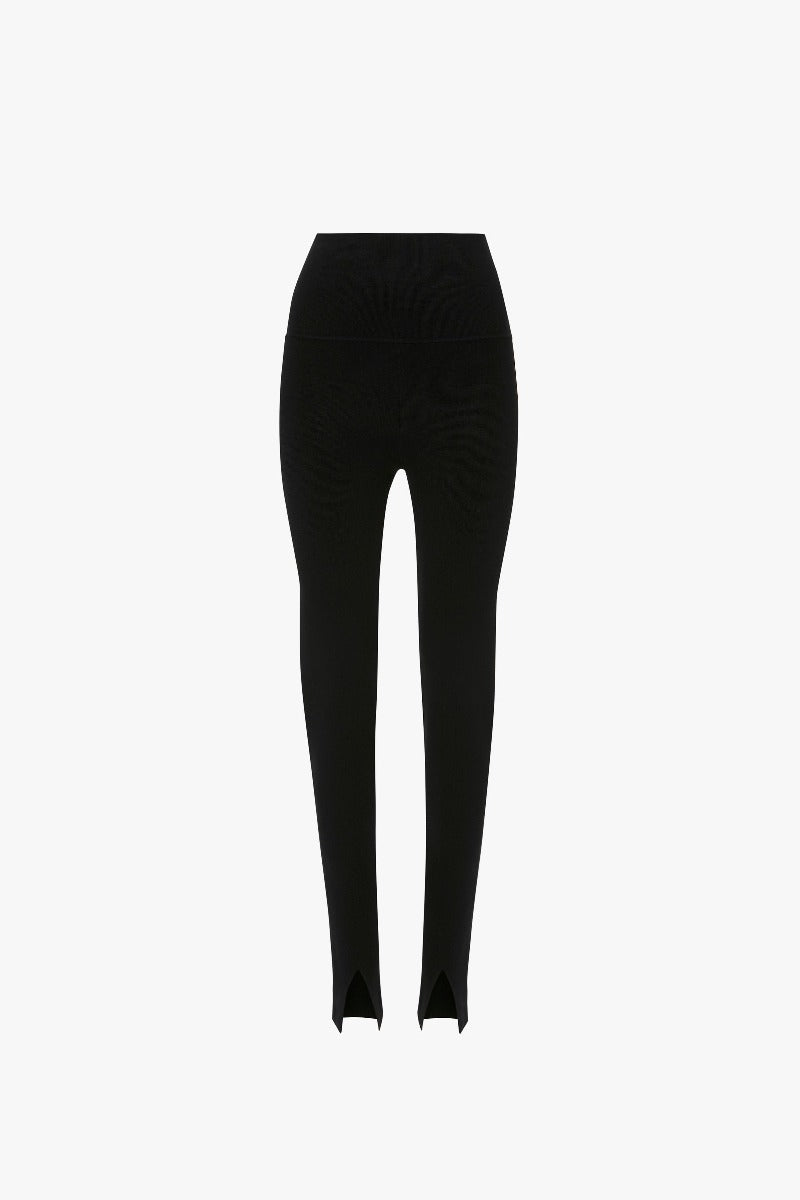 Vb Body Split Front Leggings - Black