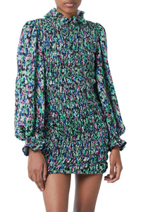 Robe courte Sienna Monaco en soie - Vert