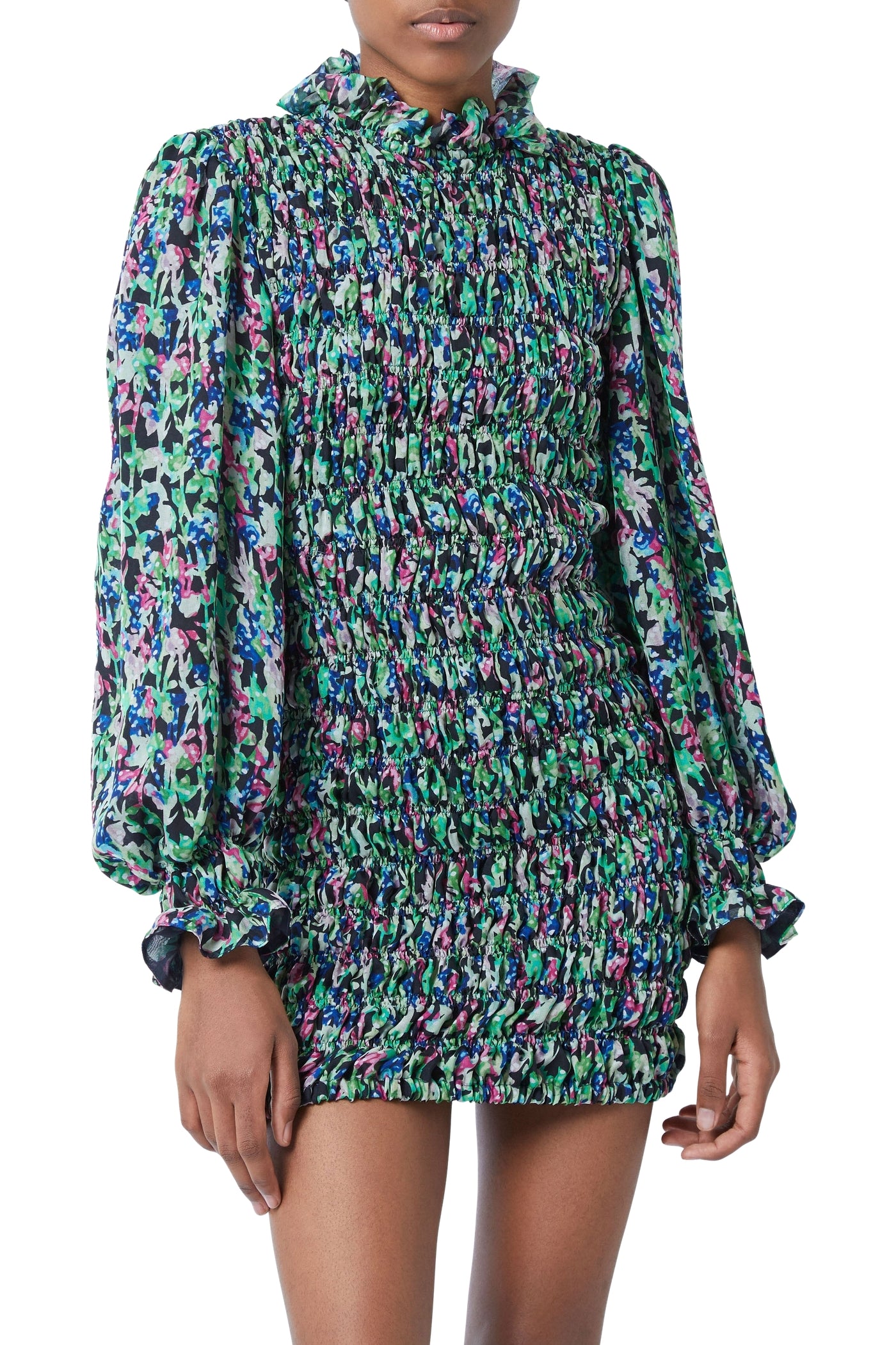 Robe courte Sienna Monaco en soie - Vert