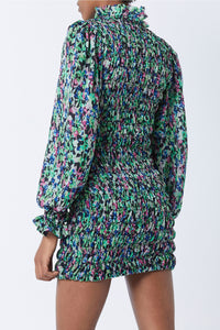 Robe courte Sienna Monaco en soie - Vert