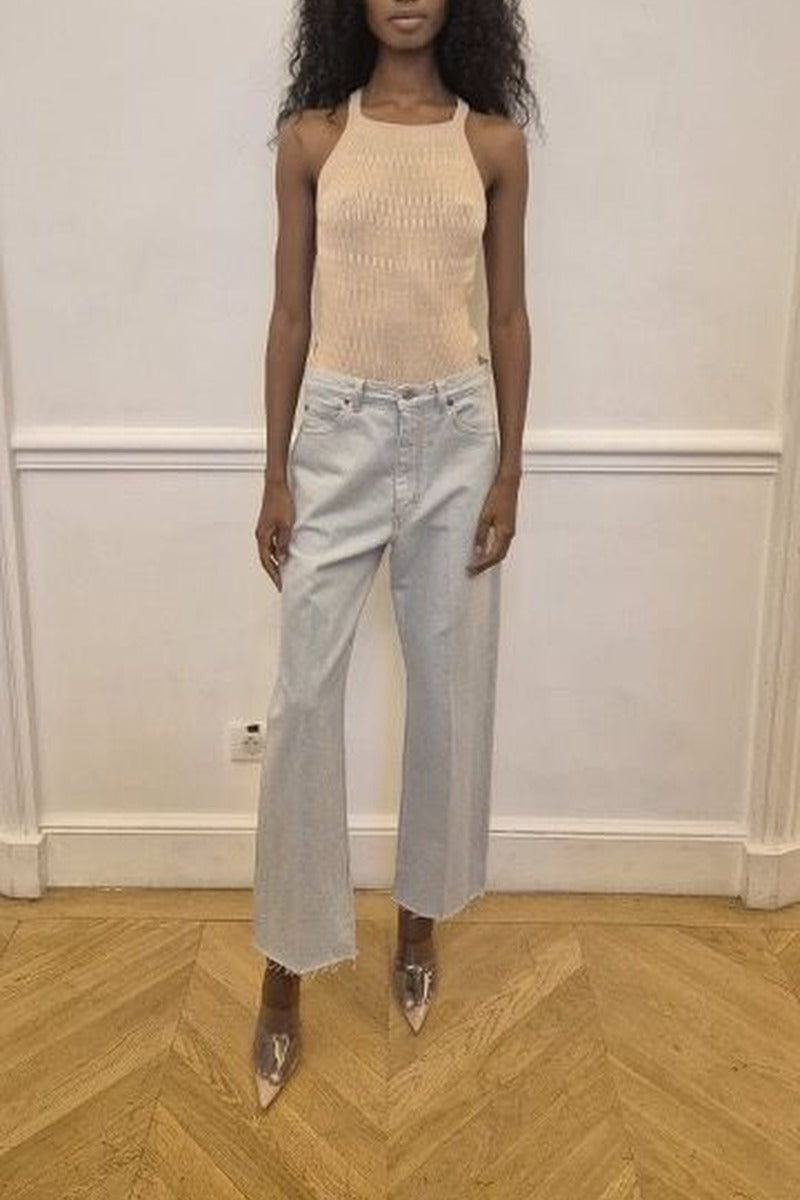 Relaxed Curved Leg Jean - Light Azul