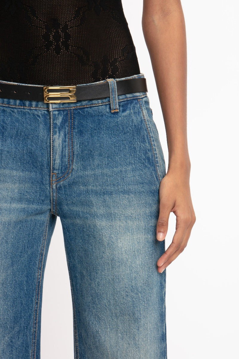 Low Waist Straight Leg Jean - Vintage Indigo