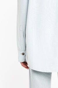 Oversized Mens Denim Shirt - Light Azul