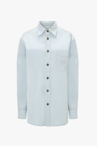 Oversized Mens Denim Shirt - Light Azul