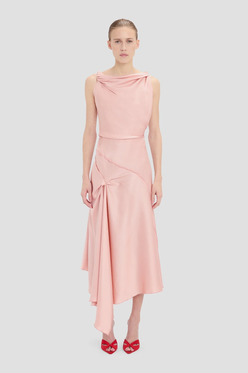 Posy Midi Dress - Dusty Pink