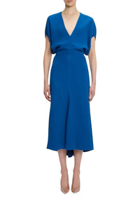 Edith Midi Dress - Sapphire Blue