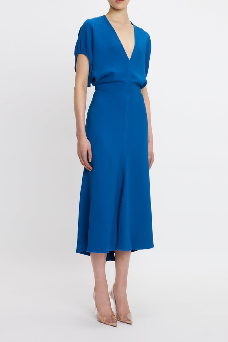 Edith Midi Dress - Sapphire Blue