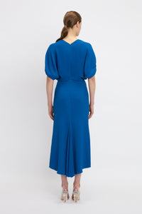 Edith Midi Dress - Sapphire Blue