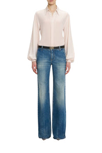 Blouson Sleeve Blouse - Blush