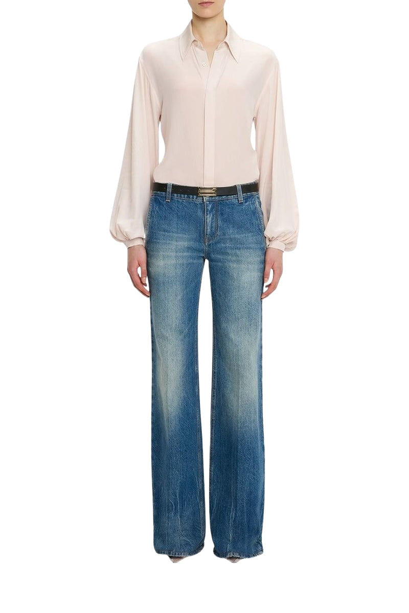 Blouson Sleeve Blouse - Blush