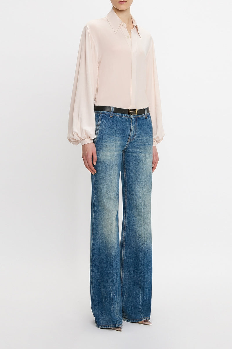 Blouson Sleeve Blouse - Blush