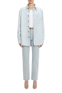 Oversized Mens Denim Shirt - Light Azul