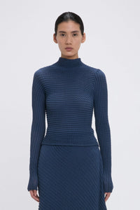 Cropped Long Sleeve Top - Eclipse