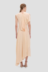 Smocked Sleeveless Dress - Sandstone