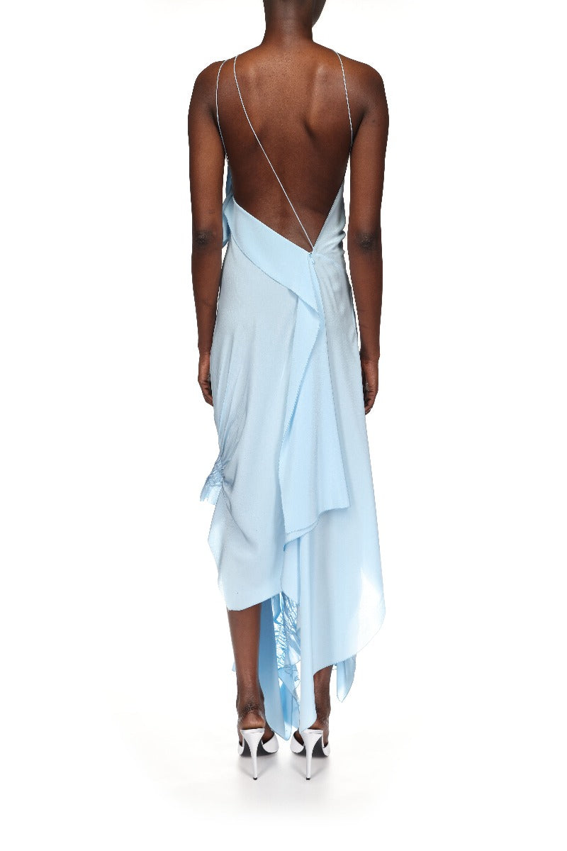 Smocked Halter Dress - Ionian Blue
