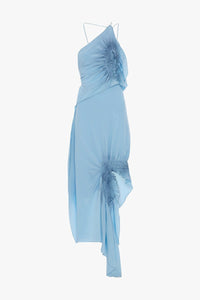 Smocked Halter Dress - Ionian Blue