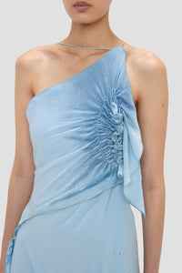 Smocked Halter Dress - Ionian Blue