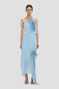 Smocked Halter Dress - Ionian Blue