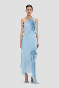 Smocked Halter Dress - Ionian Blue