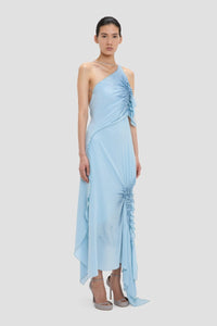 Smocked Halter Dress - Ionian Blue
