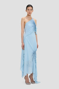 Smocked Halter Dress - Ionian Blue