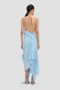 Smocked Halter Dress - Ionian Blue