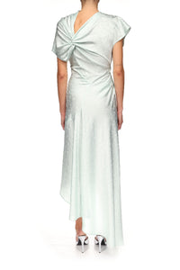 Asymmetric Twist Dress - Aquamarine