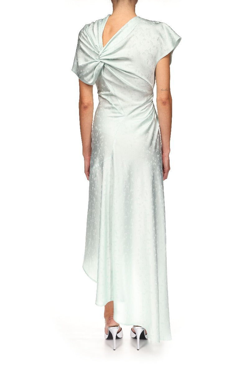 Asymmetric Twist Dress - Aquamarine