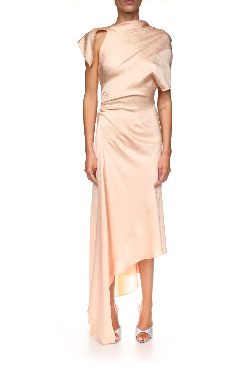 Asymmetric Twist Dress - Blossom