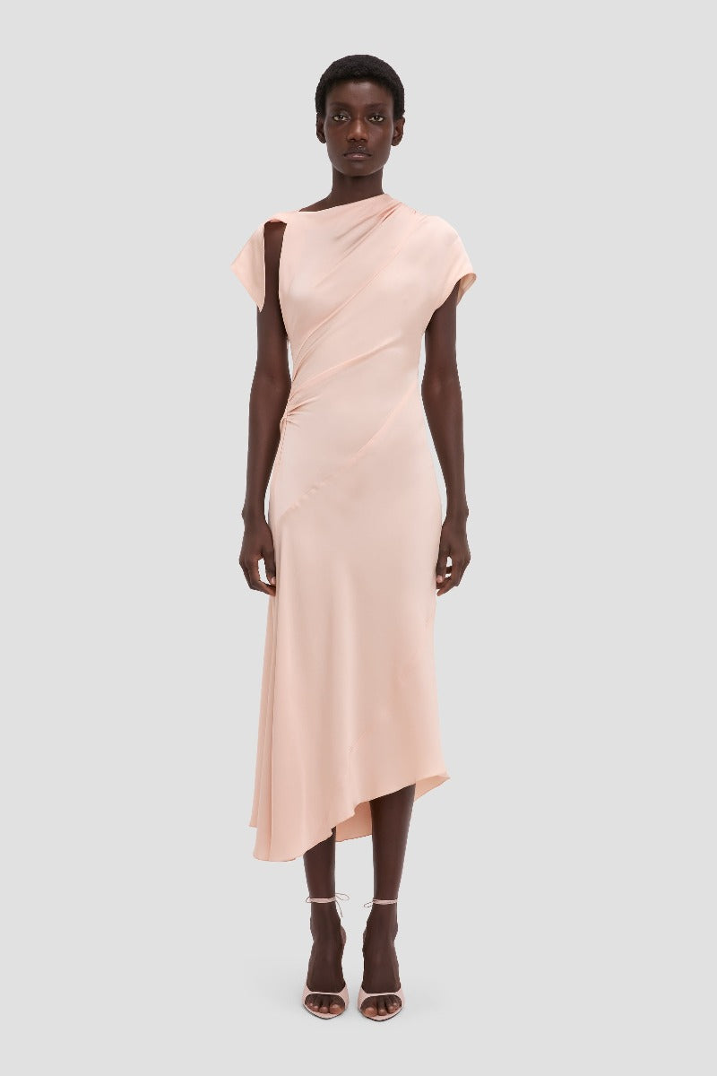 Asymmetric Twist Dress - Blossom