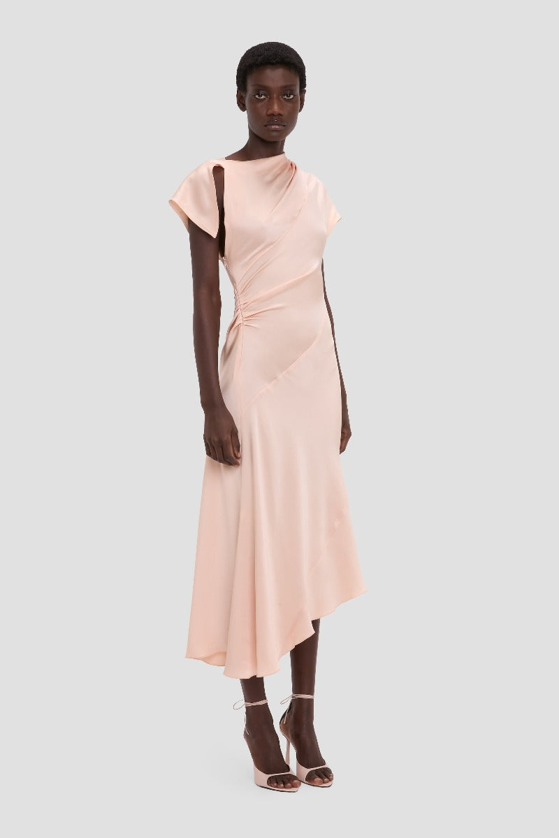 Asymmetric Twist Dress - Blossom
