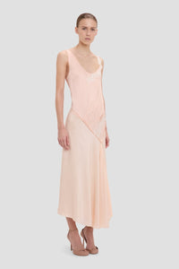 Asymmetric Lace Detail Dress - Blossom