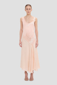 Asymmetric Lace Detail Dress - Blossom