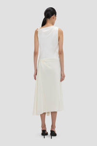 Asymmetric Lace Detail Dress - Ivory