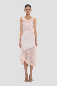 Shoulder Loop Midi Dress - Sketched Ditsy Blossom