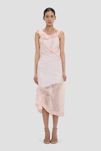 Shoulder Loop Midi Dress - Sketched Ditsy Blossom