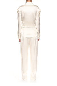 Twist Shoulder Blouse - Ivory