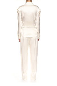 Twist Shoulder Blouse - Ivory