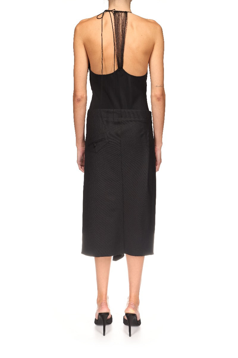 Asymmetric Tailored Skirt - Black