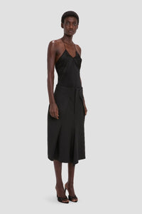 Asymmetric Tailored Skirt - Black
