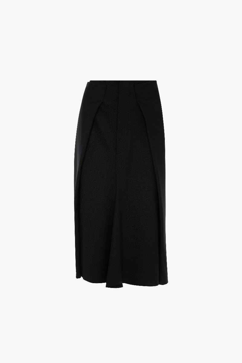 Asymmetric Tailored Skirt - Black
