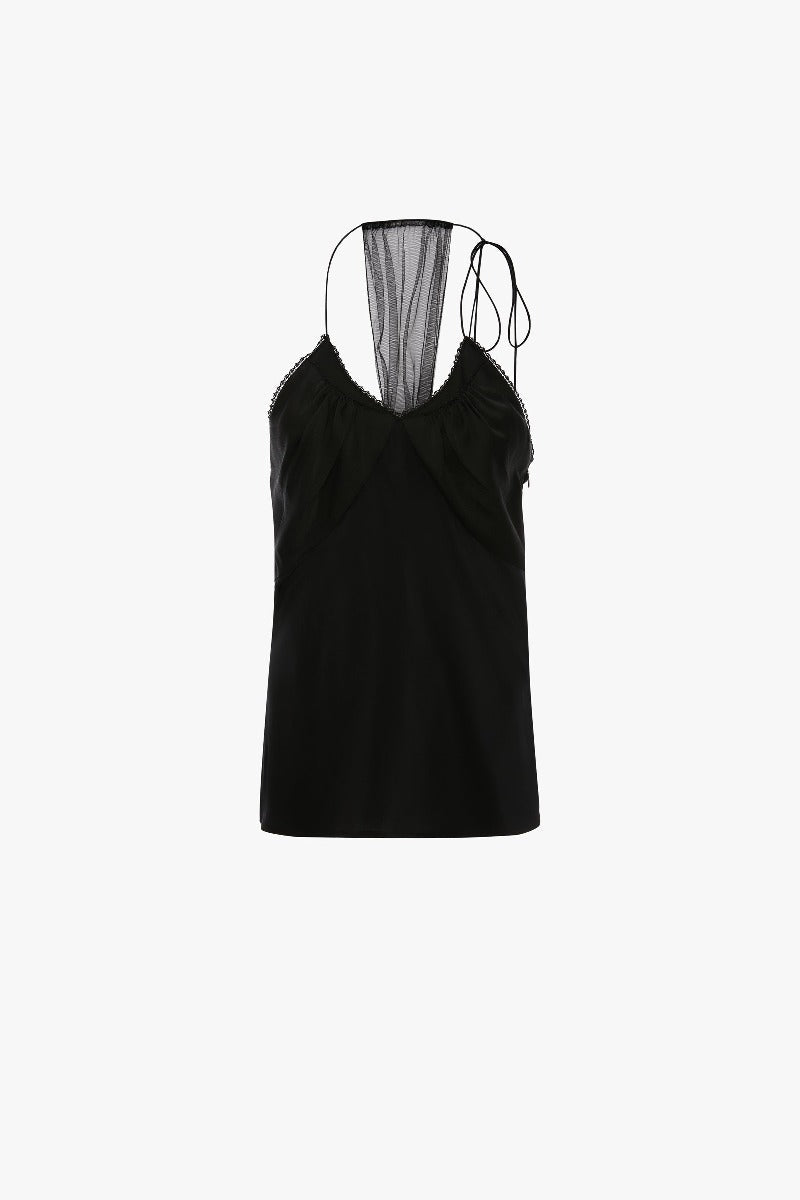Gathered Cami Top - Black