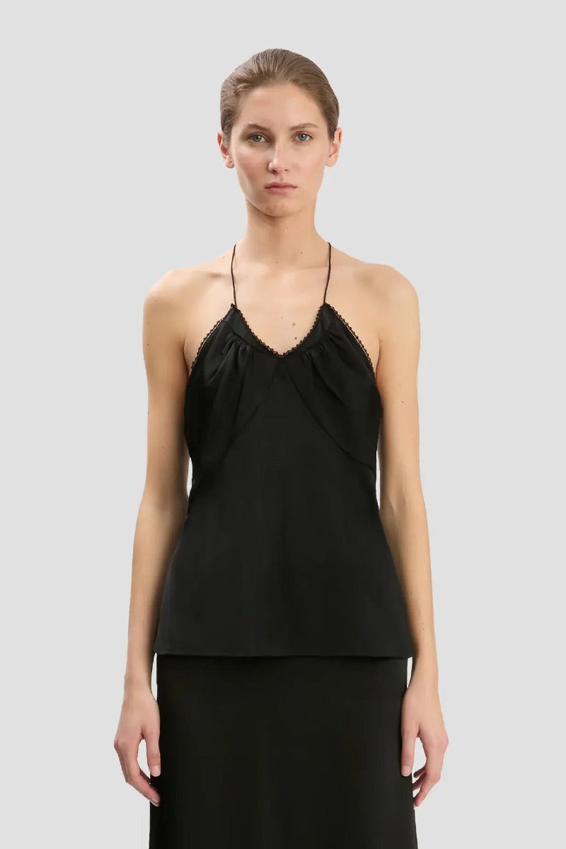 Gathered Cami Top - Black