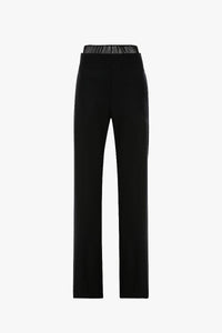 Gathered Yoke Trouser - Black