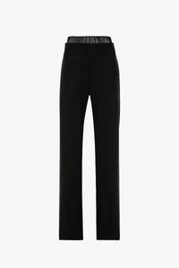Gathered Yoke Trouser - Black