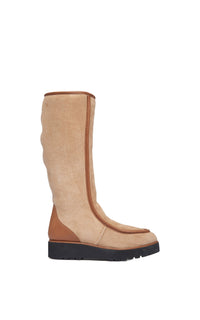Camel / Bottines Tayna en peau lainée - Camel